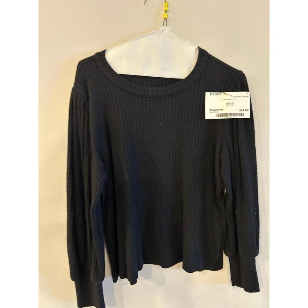 Madewell Black Sweater Long Sleeves Top L